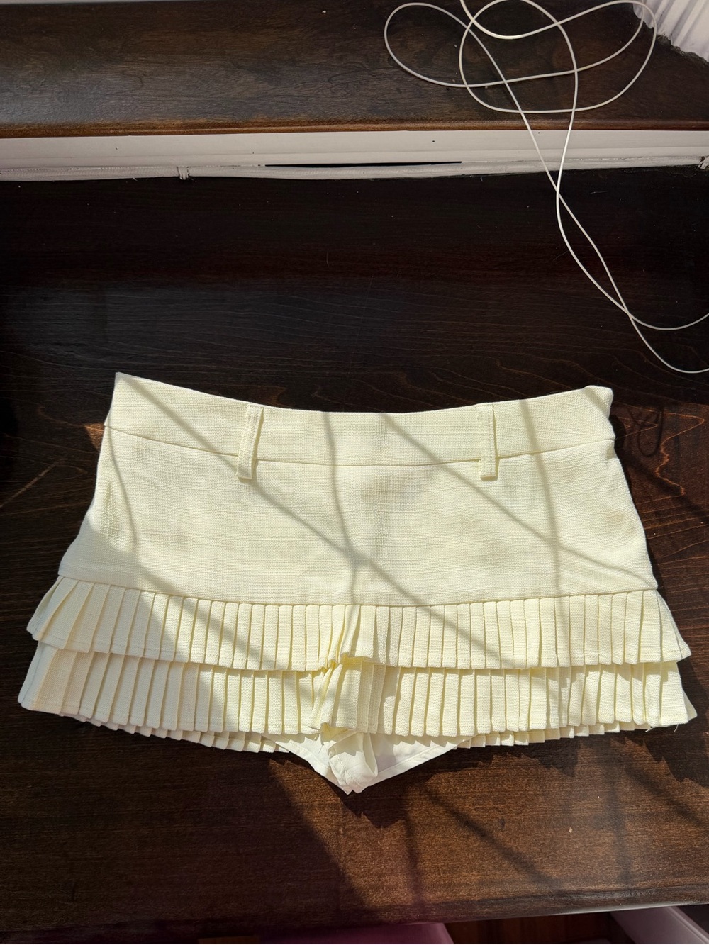 Lioness Deei Double Ruffle Mini Skort Soft Lemon